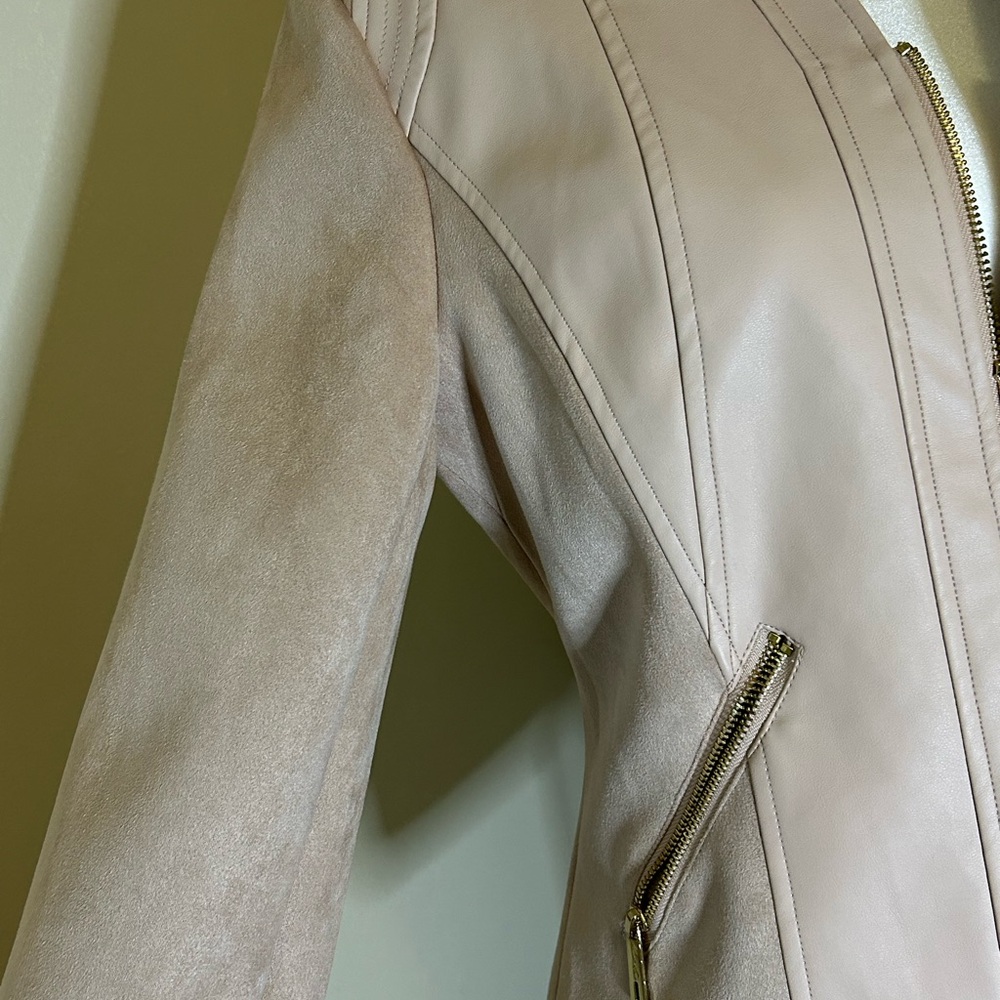 Rose pink leather jacket - Picture 6 of 9